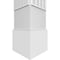 Ekena Millwork Craftsman Classic Square Non-Tapered Zion Fretwork Column w/ Standard Capital & Standard Base CC1008ENZINCSCS - alternate 3